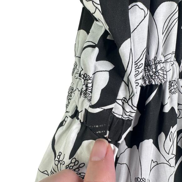 Hyacinth House Tuckernuck Maureen One Shoulder Black & White Maxi Dress Large - Picture 8 of 16